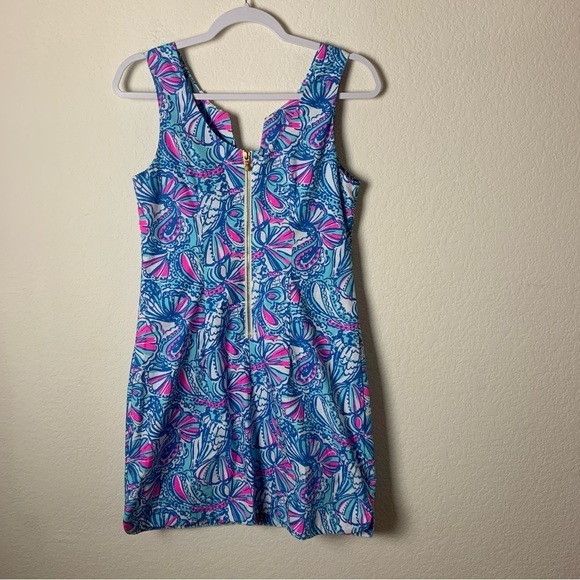 Lilly Pulitzer target Womens blue printed sleeveless v neck shift dress - Picture 4 of 7